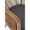Szék K400 Rattan/Fém/Szövet Natural/szürke,9