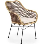 Szék K336 Rattan/Fém Natural/Sötétbarna