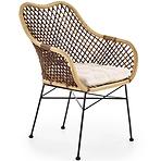 Szék K336 Rattan/Fém Natural/Sötétbarna