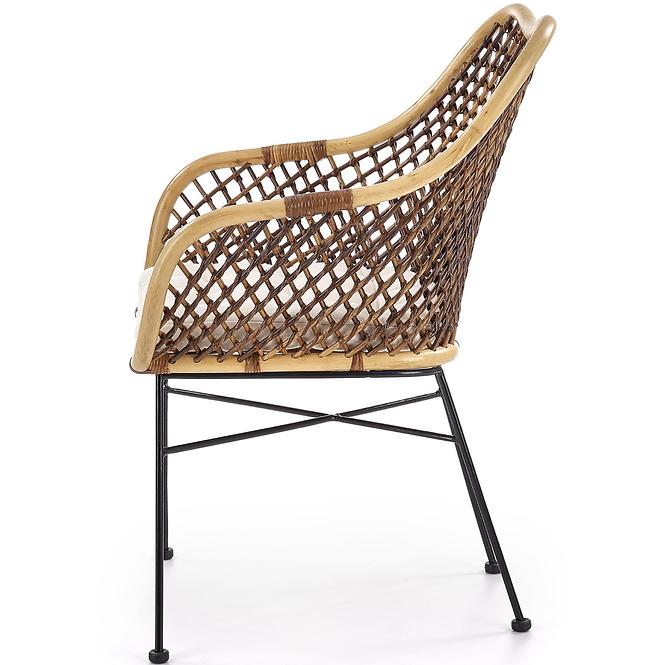 Szék K336 Rattan/Fém Natural/Sötétbarna