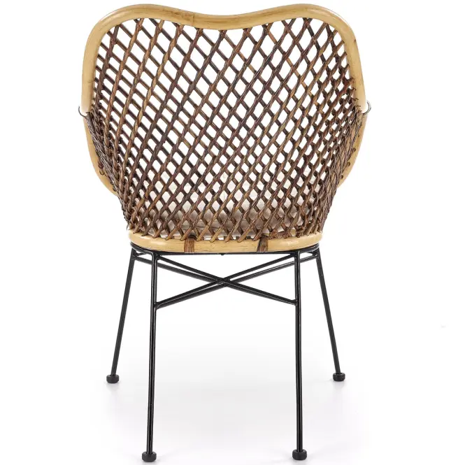 Szék K336 Rattan/Fém Natural/Sötétbarna,3