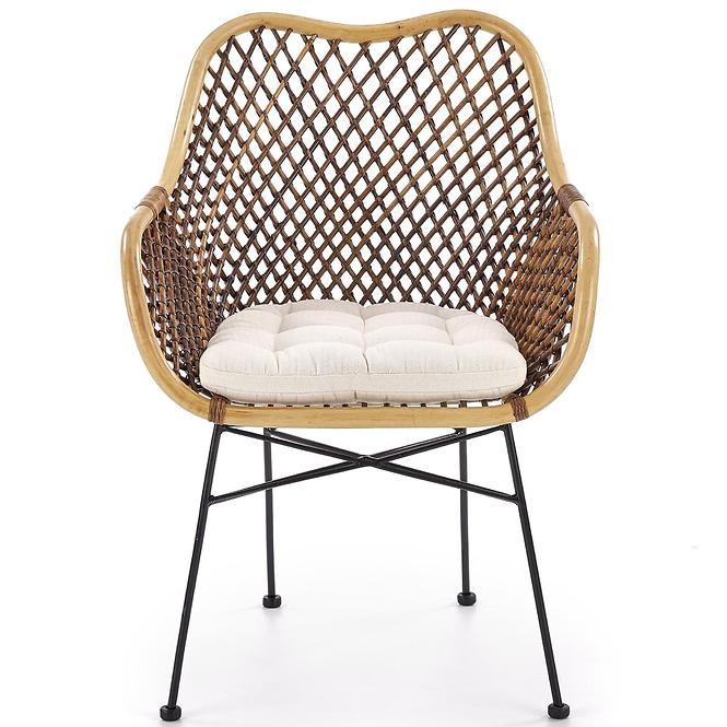 Szék K336 Rattan/Fém Natural/Sötétbarna