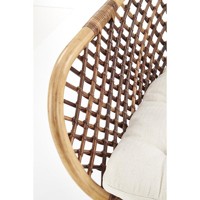 Szék K336 Rattan/Fém Natural/Sötétbarna