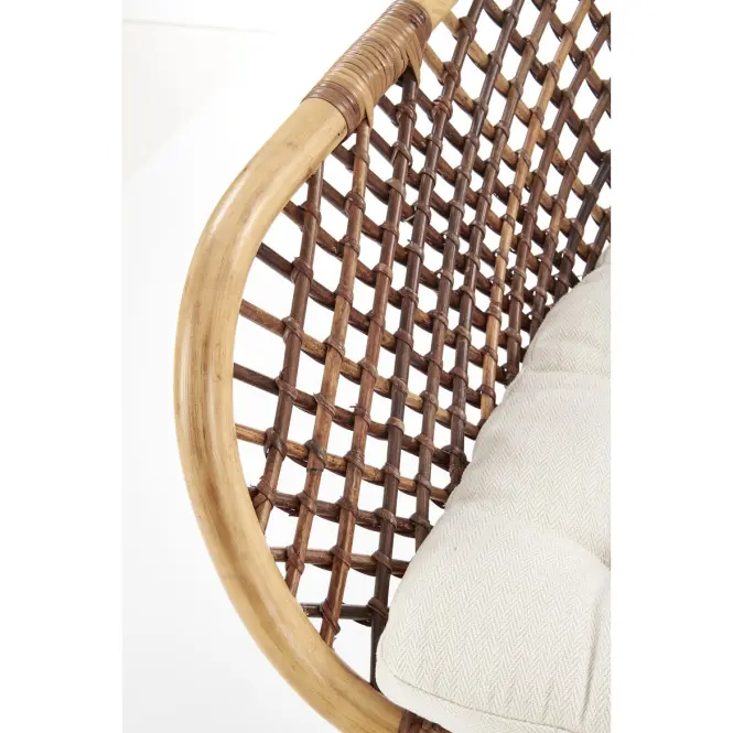 Szék K336 Rattan/Fém Natural/Sötétbarna,6
