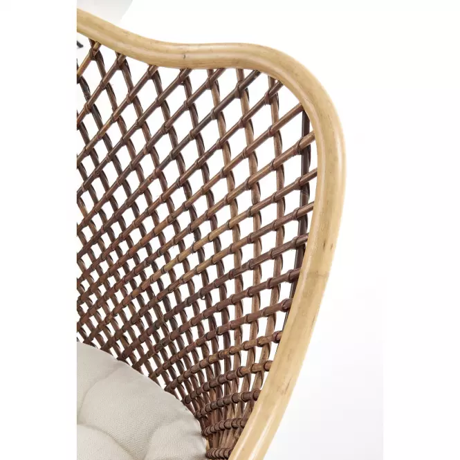 Szék K336 Rattan/Fém Natural/Sötétbarna