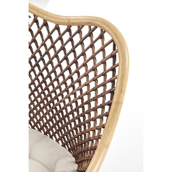 Szék K336 Rattan/Fém Natural/Sötétbarna,7