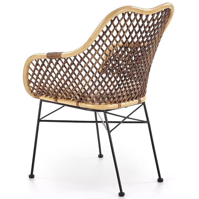 Szék K336 Rattan/Fém Natural/Sötétbarna