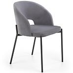 Szék K455 Velvet/Fém szürke
