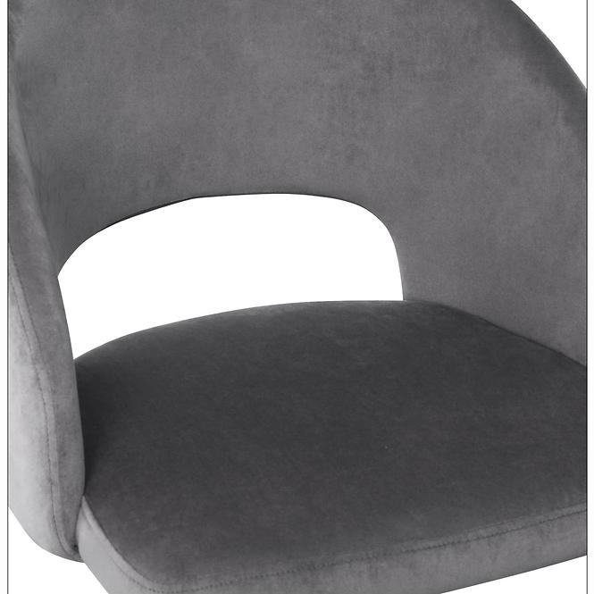 Szék K455 Velvet/Fém szürke