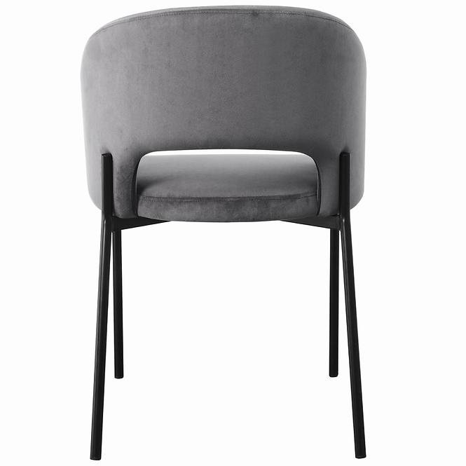 Szék K455 Velvet/Fém szürke