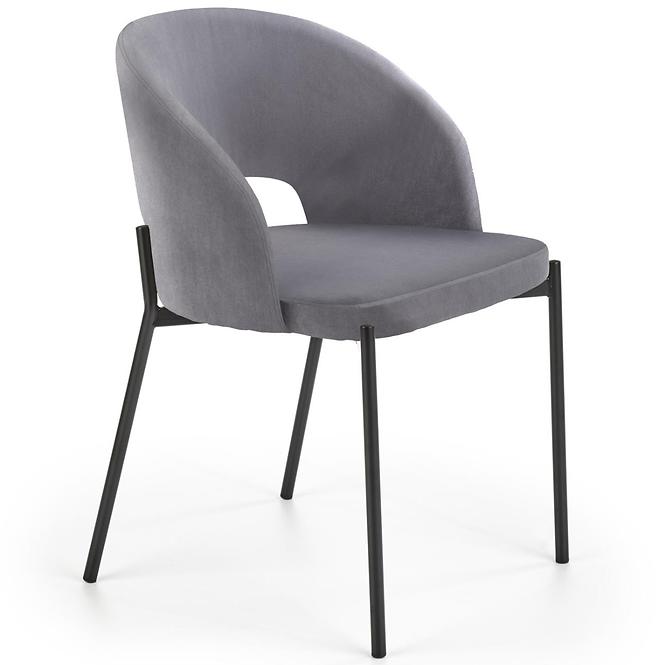 Szék K455 Velvet/Fém szürke