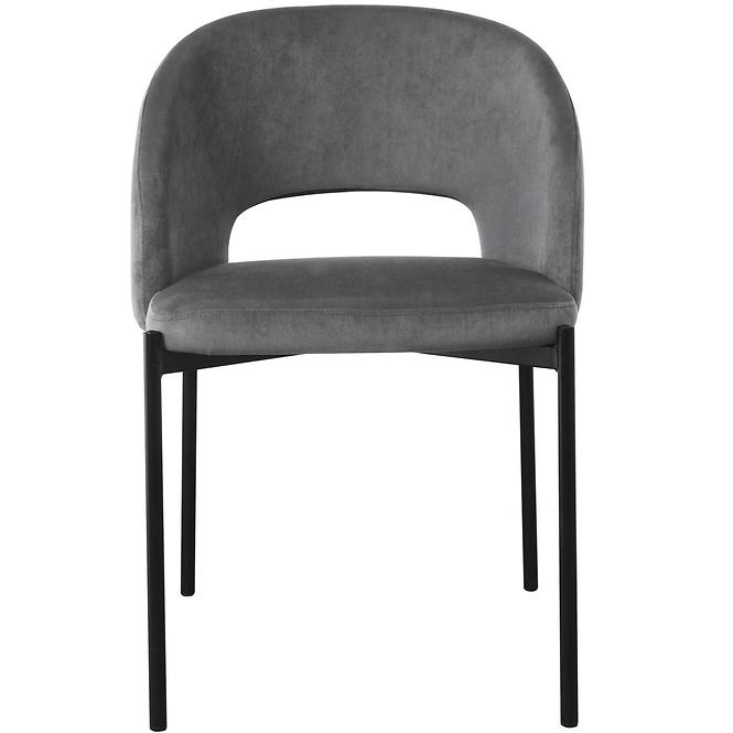 Szék K455 Velvet/Fém szürke