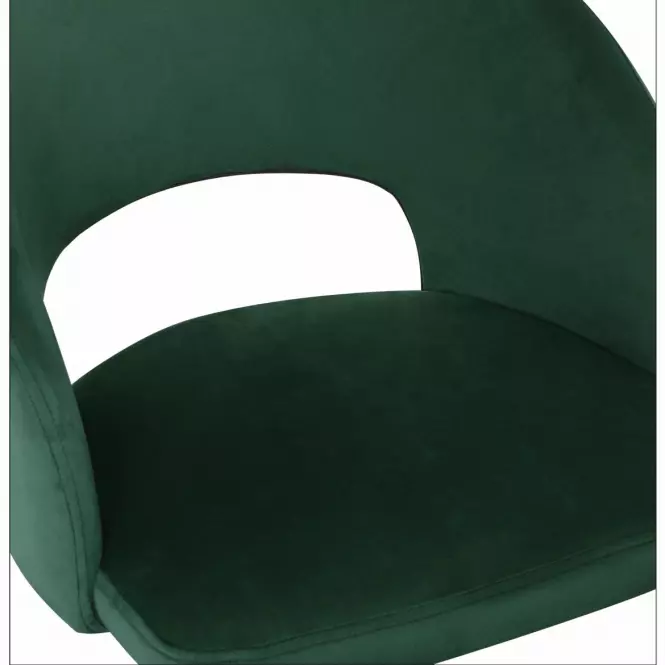 Szék K455 Velvet/Fém Sötétzöld