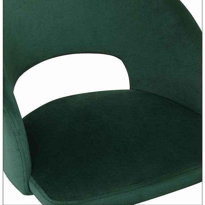 Szék K455 Velvet/Fém Sötétzöld