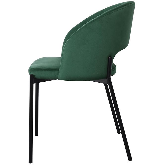 Szék K455 Velvet/Fém Sötétzöld