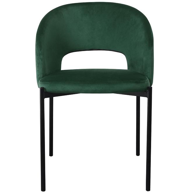 Szék K455 Velvet/Fém Sötétzöld