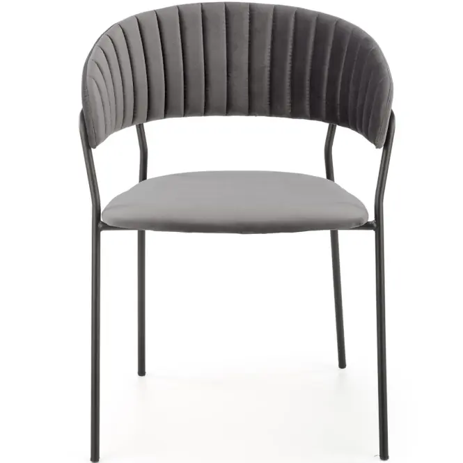 Szék K426 Velvet/Fém szürke