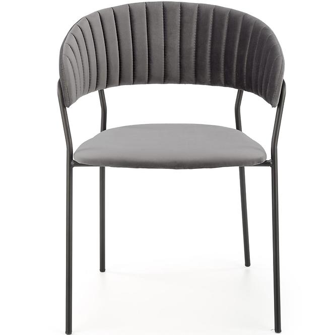 Szék K426 Velvet/Fém szürke