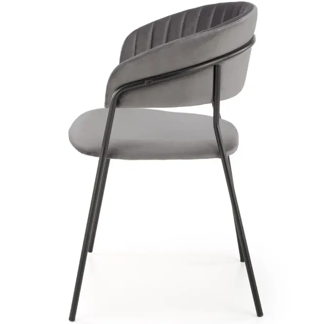 Szék K426 Velvet/Fém szürke,4