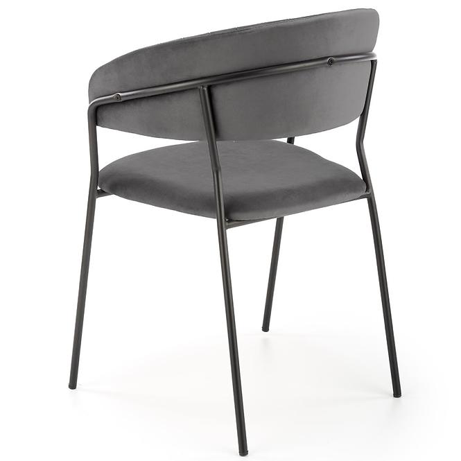 Szék K426 Velvet/Fém szürke