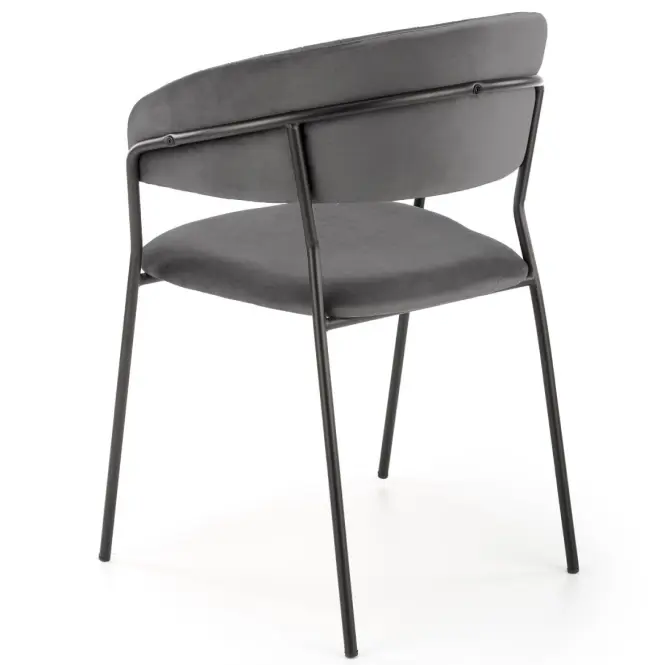 Szék K426 Velvet/Fém szürke,5
