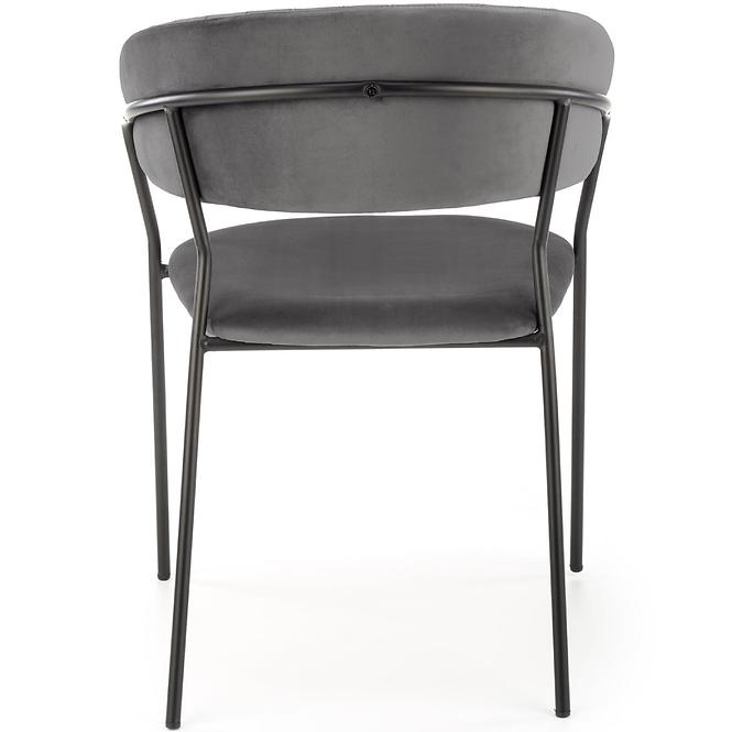 Szék K426 Velvet/Fém szürke