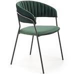 Szék K426 Velvet/Fém Sötétzöld