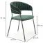 Szék K426 Velvet/Fém Sötétzöld,2