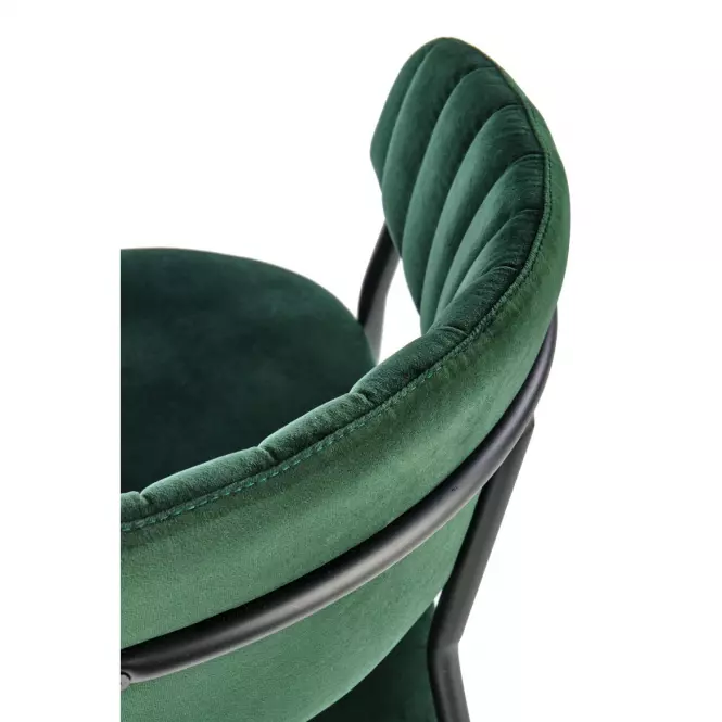 Szék K426 Velvet/Fém Sötétzöld