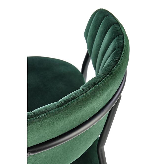 Szék K426 Velvet/Fém Sötétzöld