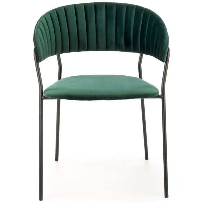 Szék K426 Velvet/Fém Sötétzöld,6