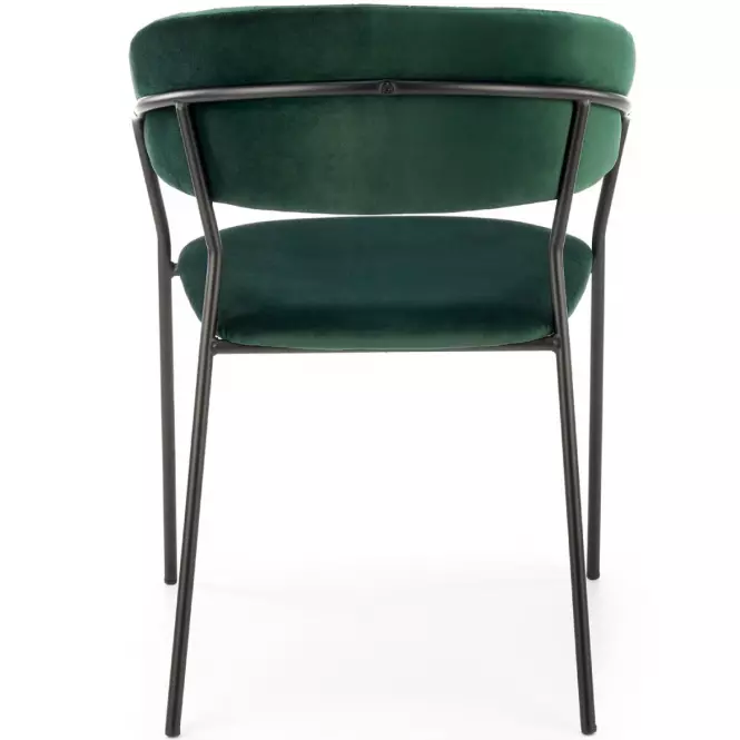 Szék K426 Velvet/Fém Sötétzöld
