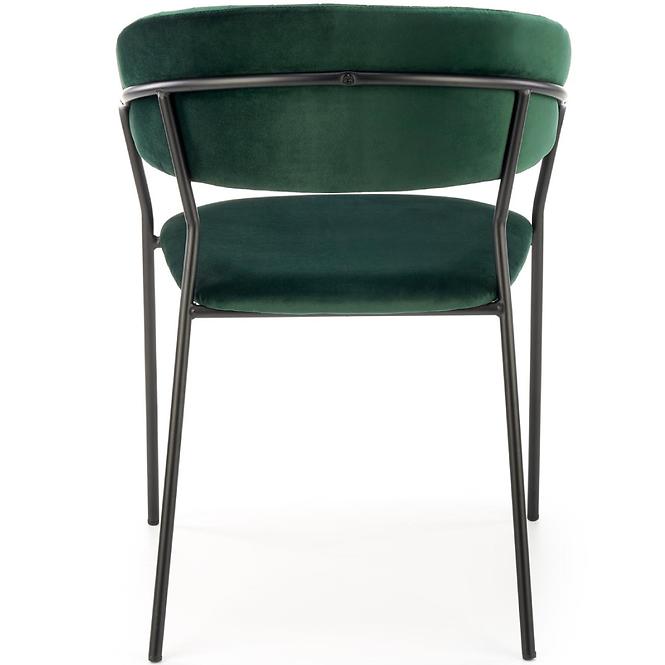 Szék K426 Velvet/Fém Sötétzöld