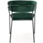 Szék K426 Velvet/Fém Sötétzöld,7