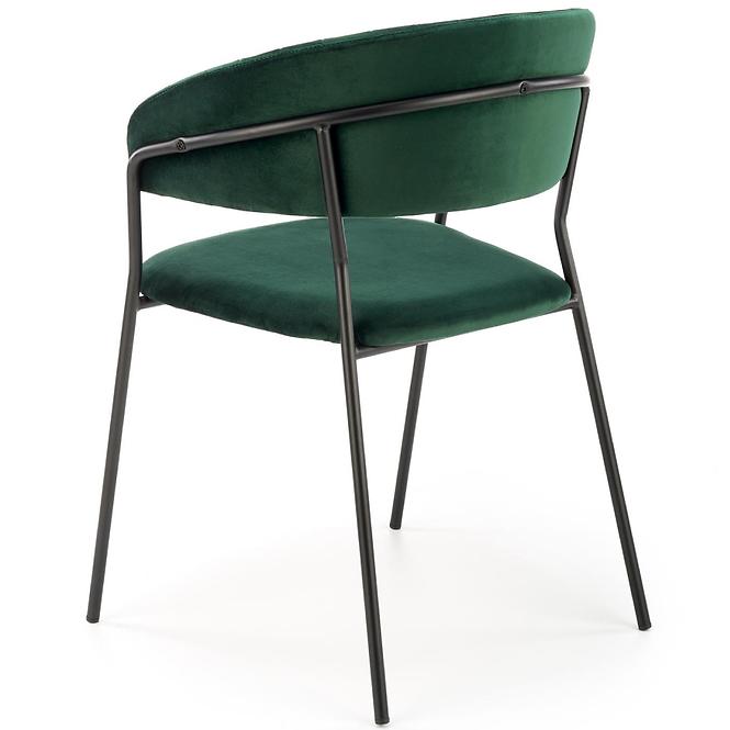 Szék K426 Velvet/Fém Sötétzöld