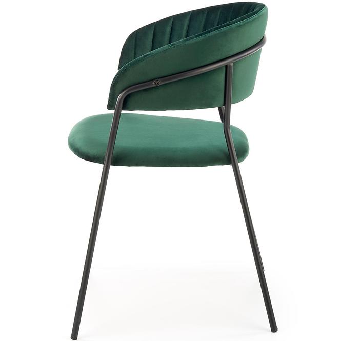 Szék K426 Velvet/Fém Sötétzöld