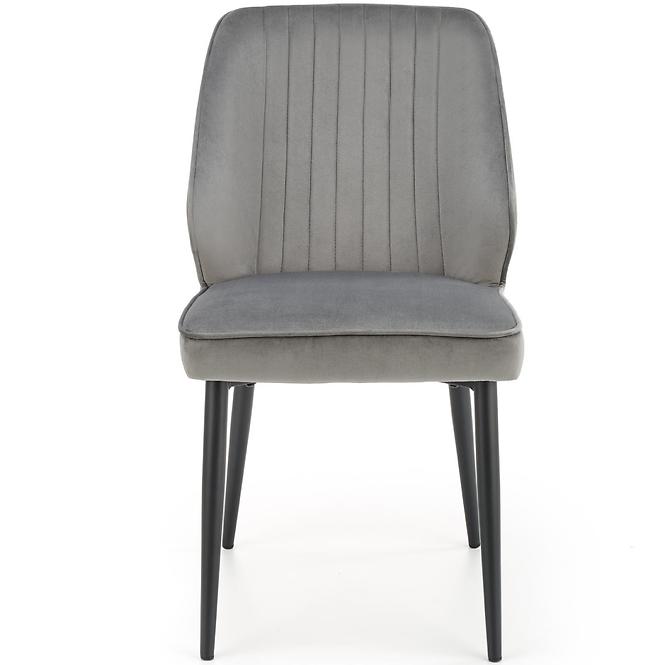 Szék K432 Velvet/Fém szürke,3