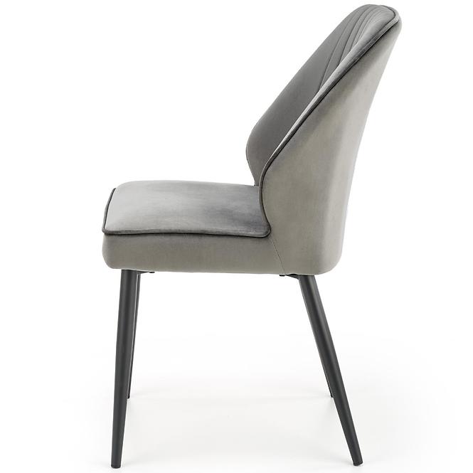 Szék K432 Velvet/Fém szürke