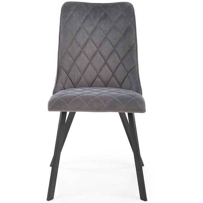 Szék K450 Velvet/Fém szürke