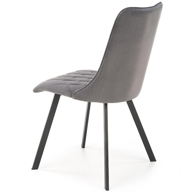 Szék K450 Velvet/Fém szürke