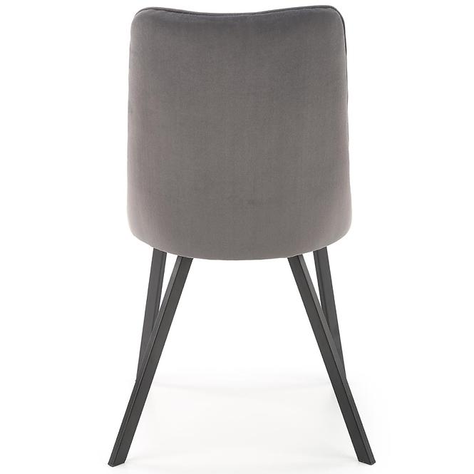 Szék K450 Velvet/Fém szürke