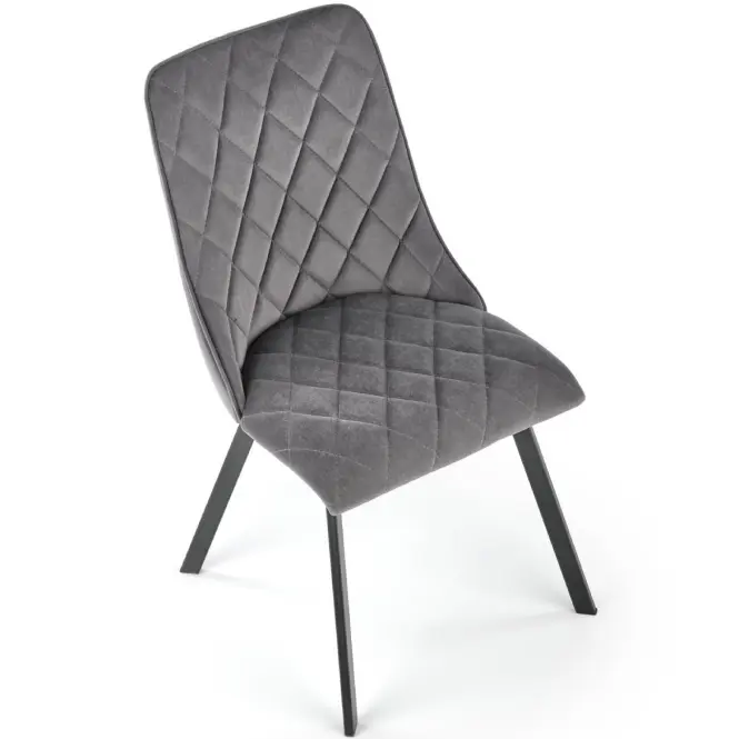 Szék K450 Velvet/Fém szürke