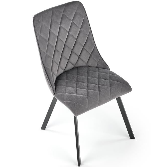Szék K450 Velvet/Fém szürke