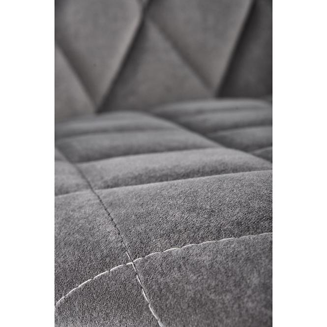 Szék K450 Velvet/Fém szürke