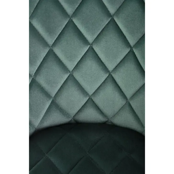 Szék K450 Velvet/Fém Sötétzöld