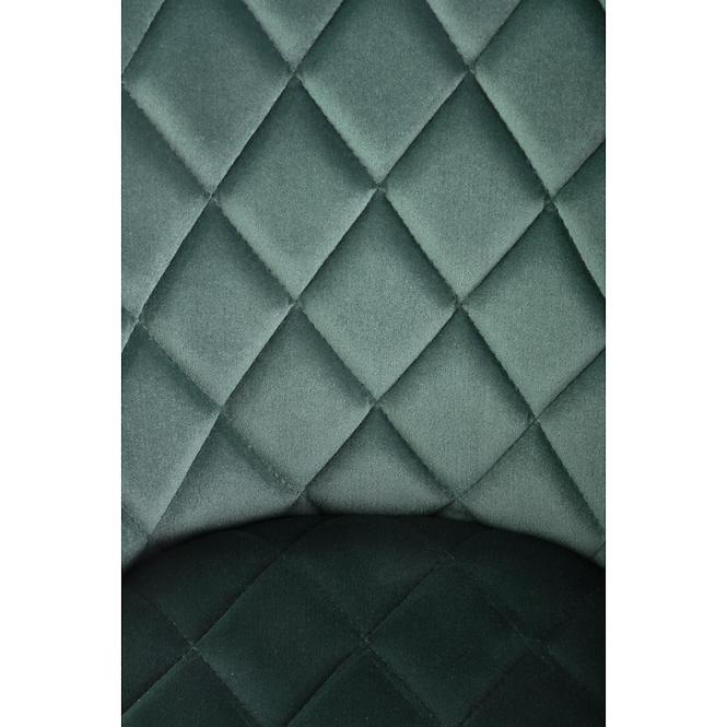 Szék K450 Velvet/Fém Sötétzöld