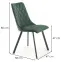 Szék K450 Velvet/Fém Sötétzöld,2