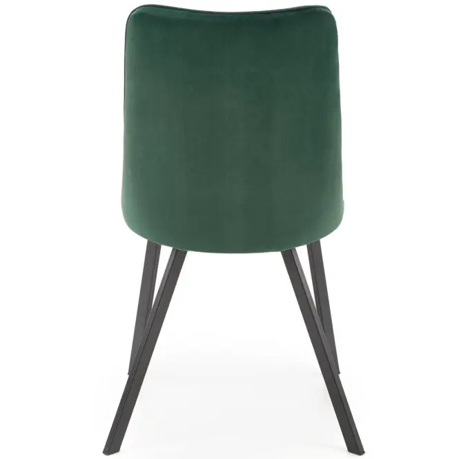 Szék K450 Velvet/Fém Sötétzöld