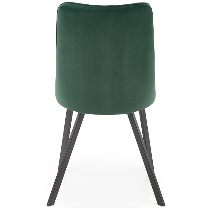 Szék K450 Velvet/Fém Sötétzöld