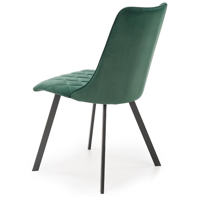 Szék K450 Velvet/Fém Sötétzöld